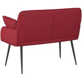  Dvosjed s metalnim nogama 2-sjedalo Vinska crvena Umjetna koža | shoptok.hr