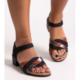 Gemre Black low block heel sandals Rudaina | ePonuda.com