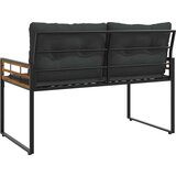  Drvena klupska klupa s jastukom Siva 114 x 55 x 77 cm | shoptok.hr