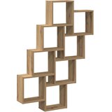  Zidna kockasta polica Artisan hrast 90x15x119,5 cm | shoptok.hr