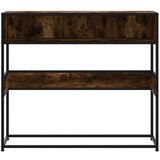 vidaXL Konzolna mizica dimljen hrast 90x35x80 cm inženirski les Cene