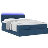  Otomanski krevet s madracem i LED plavi 140x190 cm tkanine | shoptok.hr