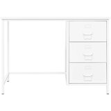 vidaXL Industrijski radni stol s ladicama bijeli 105x52x75 cm čelični | shoptok.hr