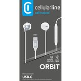 Cellular Line Žične ušesne slušalke CellularLine Orbit, Type - C, bele | Shoptok.si