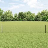 vidaXL zavarena žičana ograda s 22 U stubova siva 0.4x50 m Čelik Cijene