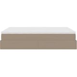  Otomanski krevet s madracem cappuccina 140x190cm umjetna koža | shoptok.hr