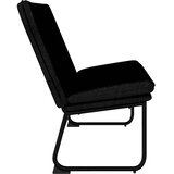  Klupa crna 100 x 75 x 76 cm od tkanine | shoptok.hr