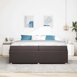  Krevetna konstrukcija Tamno smeđa 200 x 200 cm tkanina | shoptok.hr