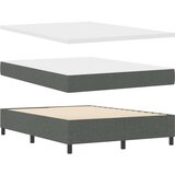  Postelja z box springom in vzmetnico & klop temno siva 140x190 cm tkanina, (22081079) | Shoptok.si