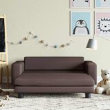  Dječja sofa s tabureom smeđa 100 x 50 x 30 cm od umjetne kože Cijene