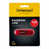 USB Flash drive INTENSO 128GB Hi-speed 2.0 Rainbow Line Rainbow crveni cene
