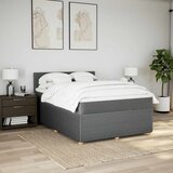  Krevet s oprugama i madracem tamnosivi 140x190 cm od tkanine | shoptok.hr