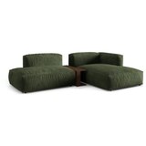 Micadoni Zelena kotna sedežna garnitura iz tkanine bouclé (desni kot) Martina – Home | Shoptok.si