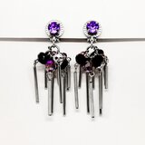 Branic Jewelry Minđuše sa ljubičastim kristalima Pavlin | Eponuda.com
