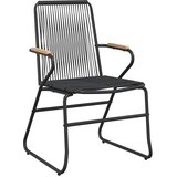  7-dijelni vrtni blagovaonski set od PVC ratana crni | shoptok.hr