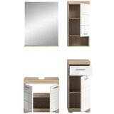 MID.YOU Kopalnica Lambada, Barva Hrasta, Bela, 4-Delna | Shoptok.si