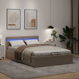  Hidraulični okvir za krevet LED boja cappuccina 140 x 200 cm | Eponuda.com