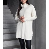 Gemre Long white soft turtleneck sweater Kali | Shoptok.si