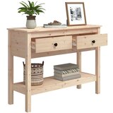  Konzolna mizica 100×35×75 trdna borovina, (20818235) | Shoptok.si