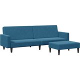 Maison Chic kavč - Sofa - Kanape dvosed z ležiščem in stolčkom za noge moder žamet, (21727822) Cene