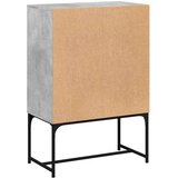 vidaXL Bočni ormarić sa staklenim vratima boja betona 69 x 37 x 100 cm | shoptok.hr