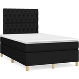  S oprugama i madracem crni 120 x 200cm od tkanine | shoptok.hr