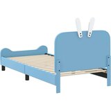  Otroški posteljni okvir z vznožjem Modra 90 x 200 cm PU, (5000104737) | Shoptok.si