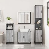 Kupaonski ormarić Sivi Sonoma Konstruirano drvo i metal | shoptok.hr