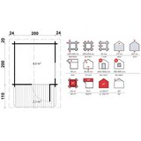 Male kuće Sauna kućica NIKLAS ISO 220 × 220 cm – bez završnog krovnog pokrova | shoptok.hr