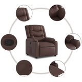  Naslonjač na podizanje od umjetne kože smeđi | shoptok.hr