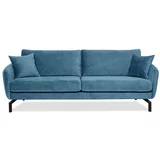 Scandic plava sofa s baršunastom površinom Magic, širine 230 cm