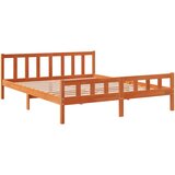  The Living Store Posteljni okvir brez vzmetnice vošč. rjav 180x200 cm borovina - Posteljni Okvir, (21448741) | Shoptok.si