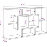  Zidna polica Artisan hrast 85x16x52,5 cm Konstruirano drvo | shoptok.hr