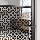 Staklena vrata Rezbarija Crna 83 x 3,5 x 201,5 cm Aluminij | shoptok.hr
