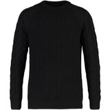 Trendyol Black Men Regular Fit Crew Neck Hair Knitting Detailed Knitwear Sweater | shoptok.hr
