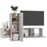  Komplet TV omaric 3-delni betonsko siva iverna plošča, (20913411) | Shoptok.si