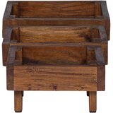  Stalak za biljke 3 pcs Smeđa Drvo od mahagonija | shoptok.hr