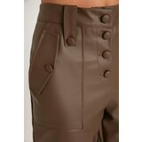 Trendyol Limited Edition Brown Front Buttoned Trousers | shoptok.hr