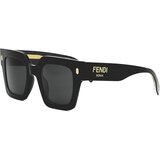 Fendi Roma Black Square Sunglasses ONE SIZE (50) Črna/Siva Cene