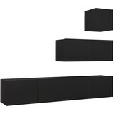 Furnova Komplet TV omaric 4-delni črna inženirski les, (21923913) | Shoptok.si