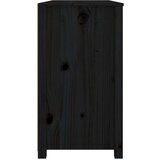 Stranska omarica črna 100x40x72 cm trdna borovina, (20654323) | Shoptok.si