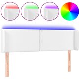 Maison Chic led posteljno vzglavje - vzglavna omarica - nočna omarica belo 147x16x78/88 cm umetno usnje, (21710725) Cene