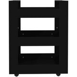 vidaXL Kuhinjska kolica crna 60 x 45 x 80 cm od konstruiranog drva | shoptok.hr