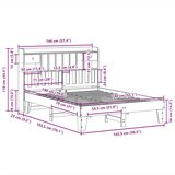 vidaXL okvir kreveta bez madraca 140 x 190 cm od masivne borovine | shoptok.hr