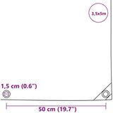 vidaXL Cerada 650g / m² Maslinasto zelena 3,5 x 5 m | shoptok.hr