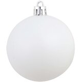  Set božićnih kuglica 100 komada 3/4/6 cm bijeli/sivi | shoptok.hr