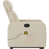 vidaXL Masažni naslanjač s funkcijo vstajanja krem blago | Shoptok.si