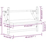  Zidne police s prečkama 2 kom boja hrasta sonome 40x25x30 cm | shoptok.hr