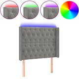 LED uzglavlje svjetlosivo 103 x 16 x 118/128 cm baršunasto | shoptok.hr
