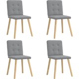 Maison Chic Jedilni stoli - Vzorci stoli 4 kosi svetlo sivo blago A912, (22031955) | Shoptok.si